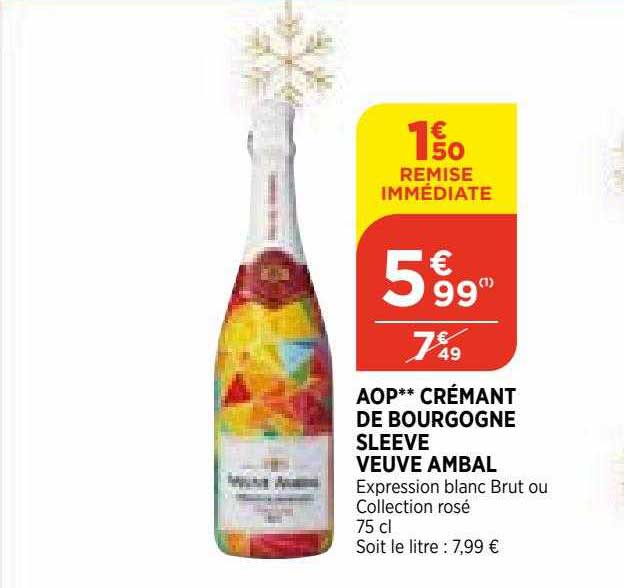 aop crémant de bourgogne sleeve veuve ambal