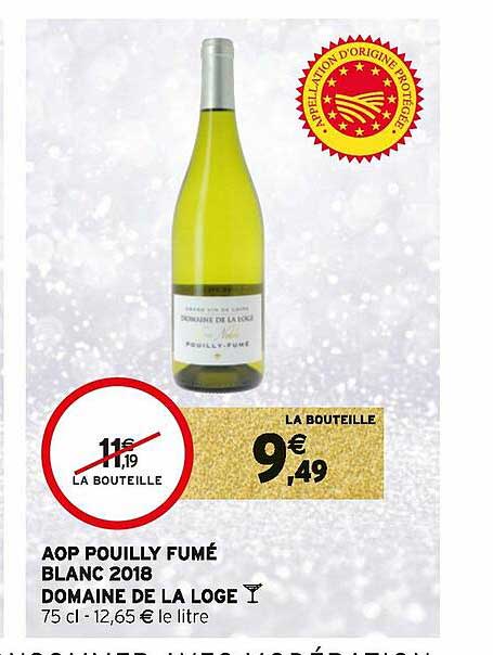 aop pouilly fumé banc 2018 domaine de la loge