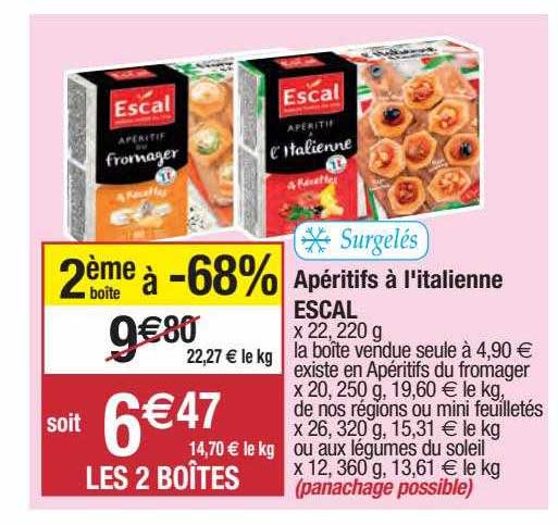 apéritifs à l'italienne escal