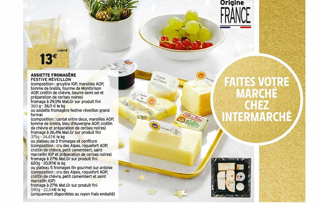 assiette fromagère festive réveillon