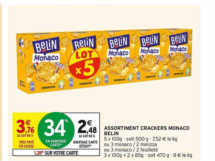 Assortiment Crackers Monaco Belin