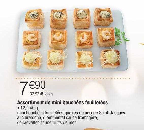 Assortiment De Mini Bouchées Feuilletées