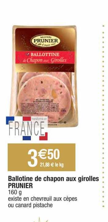ballotine de chapon aux girolles prunier