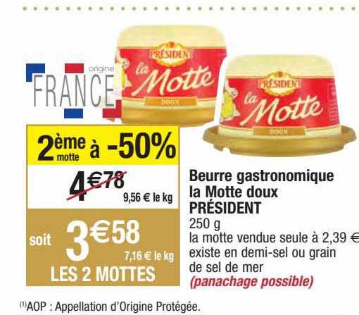 beurre gastronomique la motte doux président