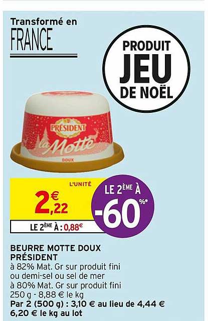 beurre motte doux président