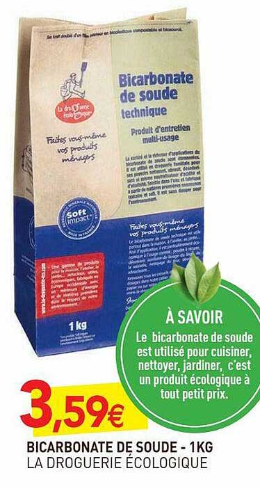 bicarbonate de soude - 1 kg la droguerie écologique