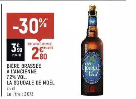 bière brassée à l'ancienne 7,2% vol. la goudale de noël