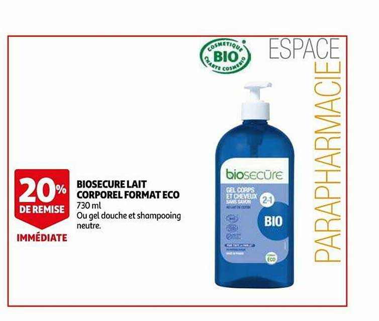 biosecure lait corporel format éco