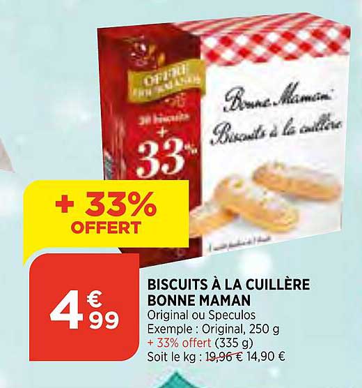 biscuits à la cuillère bonne maman