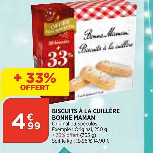 biscuits à la cuillère bonne maman