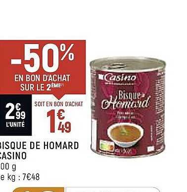 bisque de homard casino