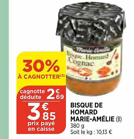 bisque de homard marie-amélie