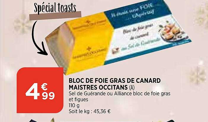 bloc de foie gras de canard maistres occitans