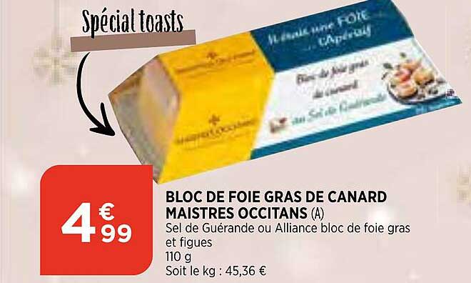 bloc de foie gras de canard maistres occitans