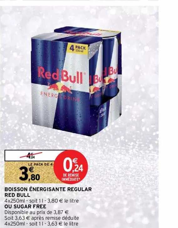 boisson énergisante regular red bull
