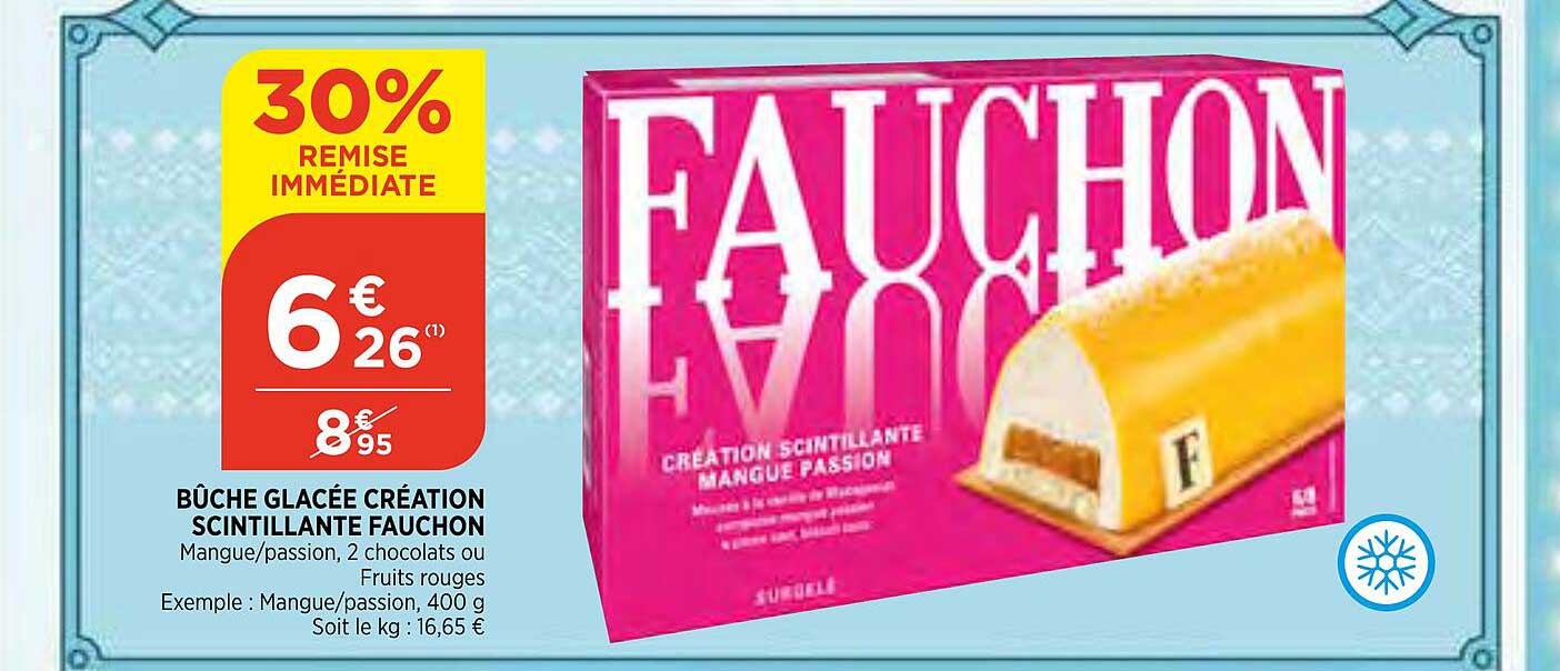 bûche glacée création scintillante fauchon