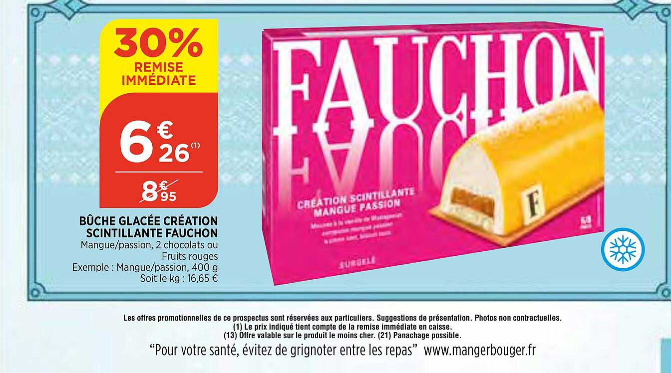 bûche glacée création scintillante fauchon