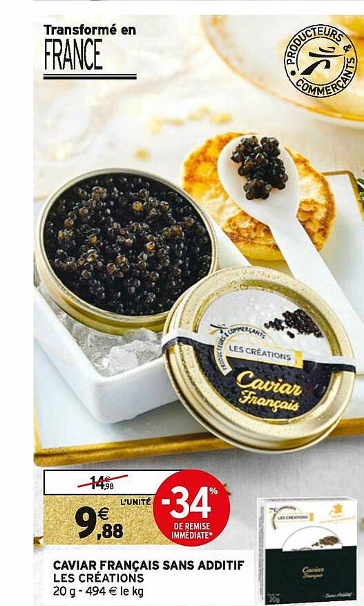 caviar français sans additif les créations