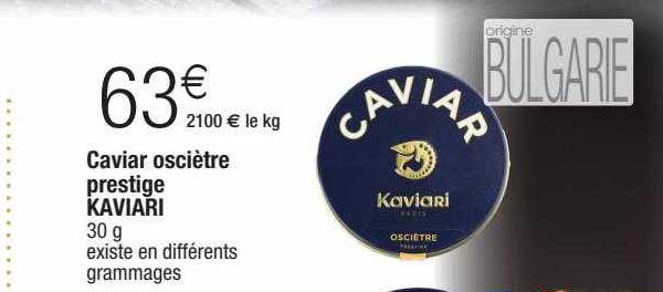 caviar osciètre prestige kaviari
