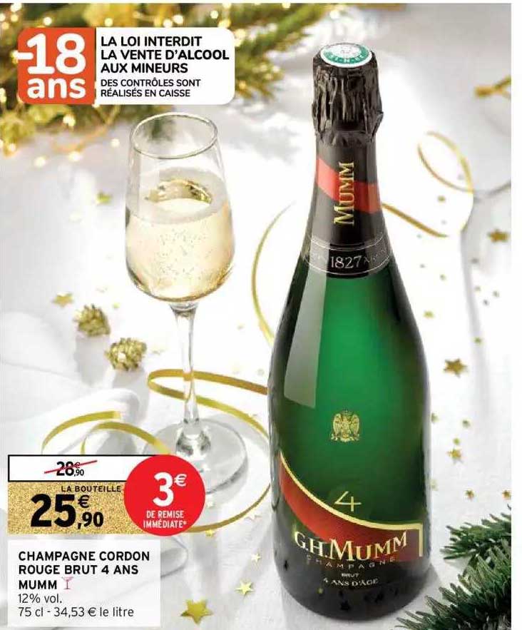 Champagne Cordon Rouge Brut 4 Ans Mumm