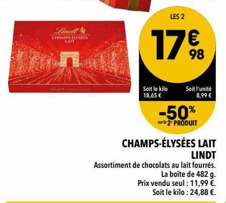 champs-élysées lait lindt