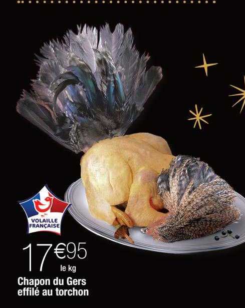 chapon du gers effilé au torchon
