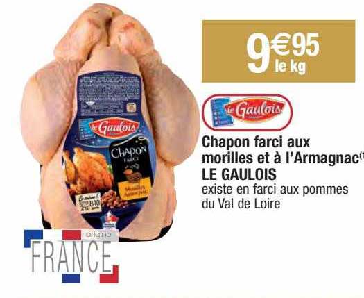 chapon farci aux morilles et à l'armagnac le gaulois