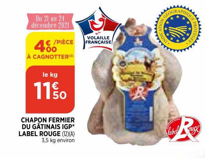 chapon fermier du gâtinais igp label rouge