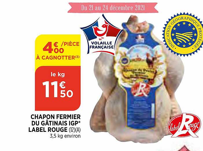 chapon fermier du gâtinais igp label rouge
