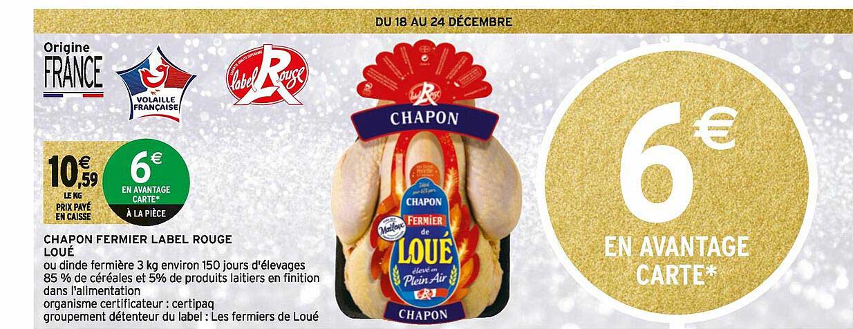 chapon fermier label rouge loué