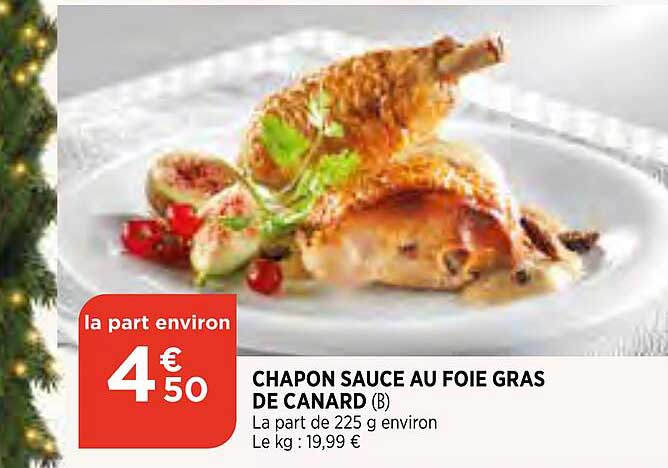 chapon sauce au  foie gras de canard