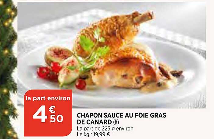 chapon sauce au foie gras de canard