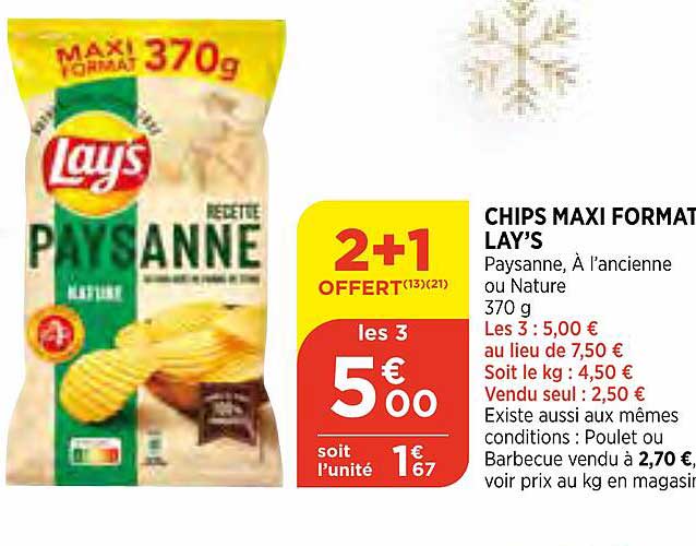 chips maxi format lay's