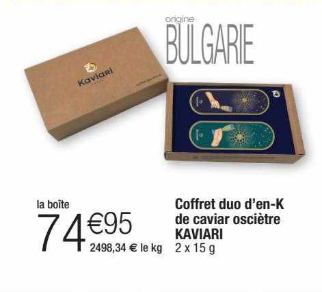 coffret duo d'en-K de caviar osciètre kaviari