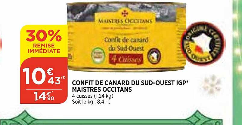 confit de canard du sud-ouest igp maistres occitans