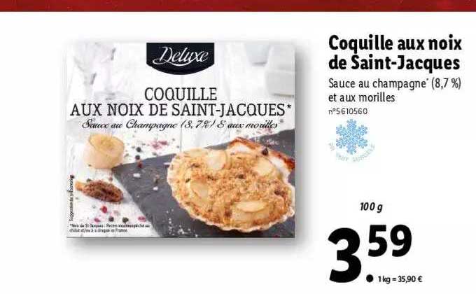 coquille aux noix de saint-jacques deluxe