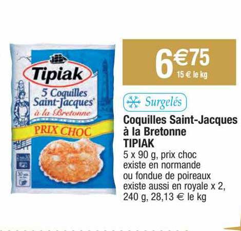 Coquilles Saint-jacques à La Bretonne Tipiak