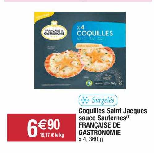 coquilles saint jacques sauce sauternes française de gastronomie