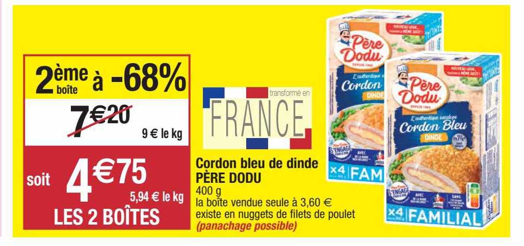 cordon bleu de dinde père dodu