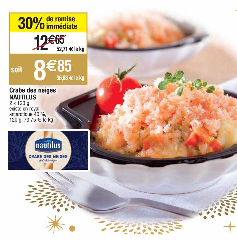 crabe des neiges nautilus