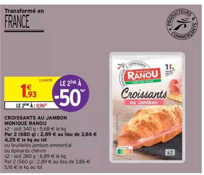 croissants au jambon monique ranou