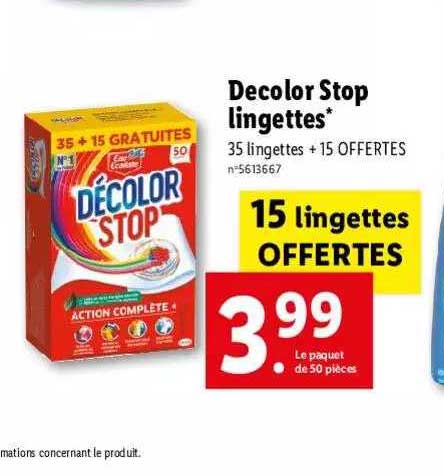 décolor stop lingettes