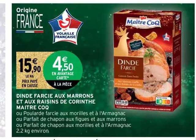 dinde farcie aux marrons et aux raisins de corinthe maître coq