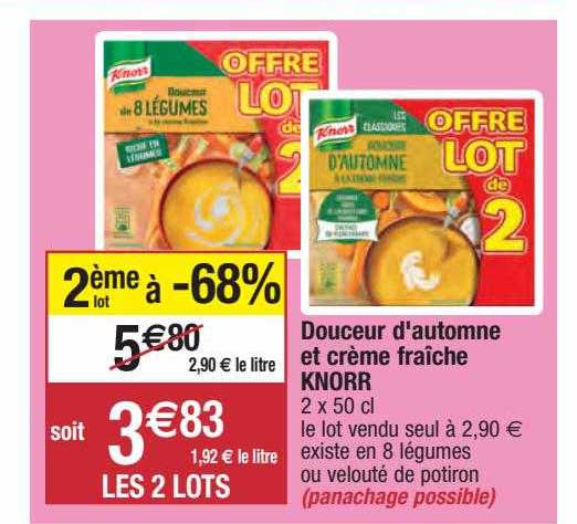douceur d'automne et crème fraîche knorr