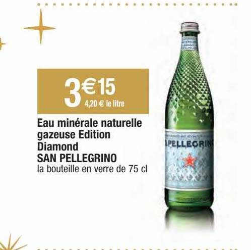 Eau Minérale Naturelle Gazeuse édition Diamond San Pellegrino