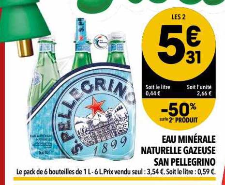 eau minérale naturelle gazeuse san pellegrino