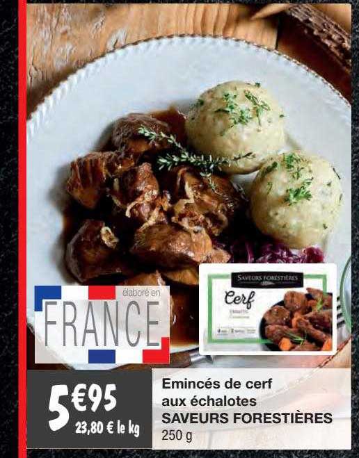 émincés de cerf aux échalotes saveurs forestières