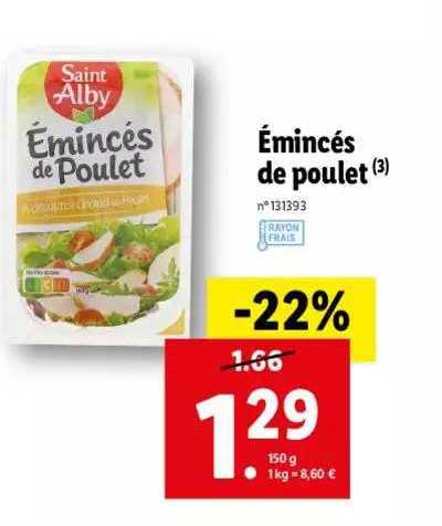 émincés de poulet saint alby