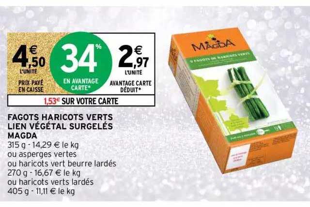 fagots haricots verts lien végétal surgelés magda