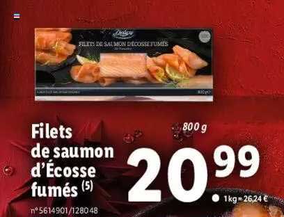 Filets De Saumon D'écosse Fumés Deluxe